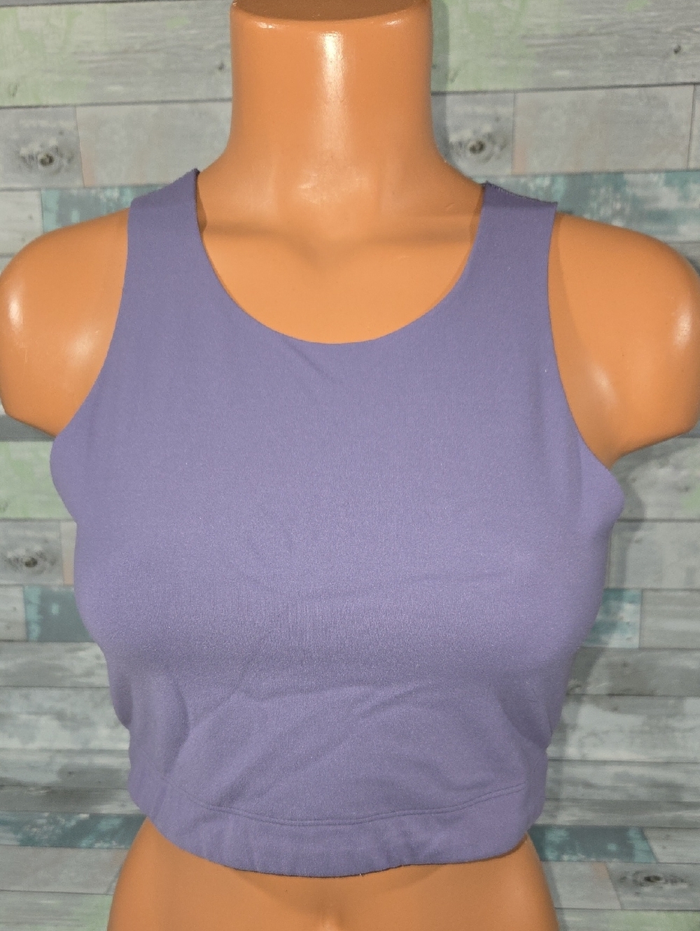 Women’s  REI COOPERATIVE Sleeveless Purple Crop Tank Top Bra Lavender Purple SM
